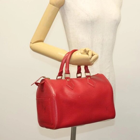 LOUIS VUITTON Epi Speedy 25 Hand Bag Castilian Red - Picture 1 of 16